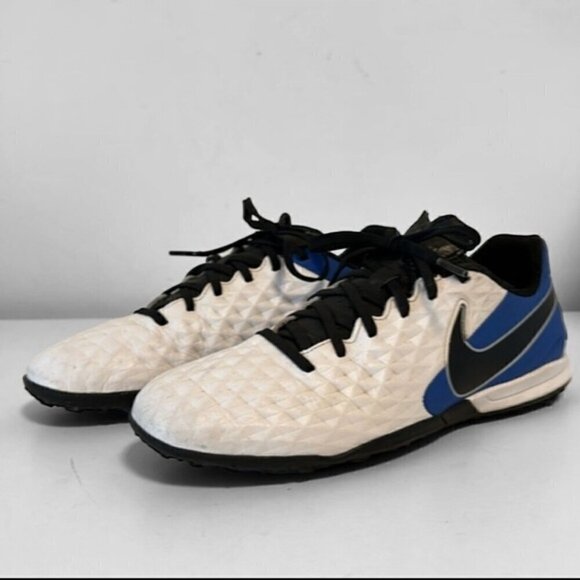 Nike Tiempo Legend 8 Pro TF Daybreak - White/Black/Hyper Royal/silver size men7 - Picture 1 of 10